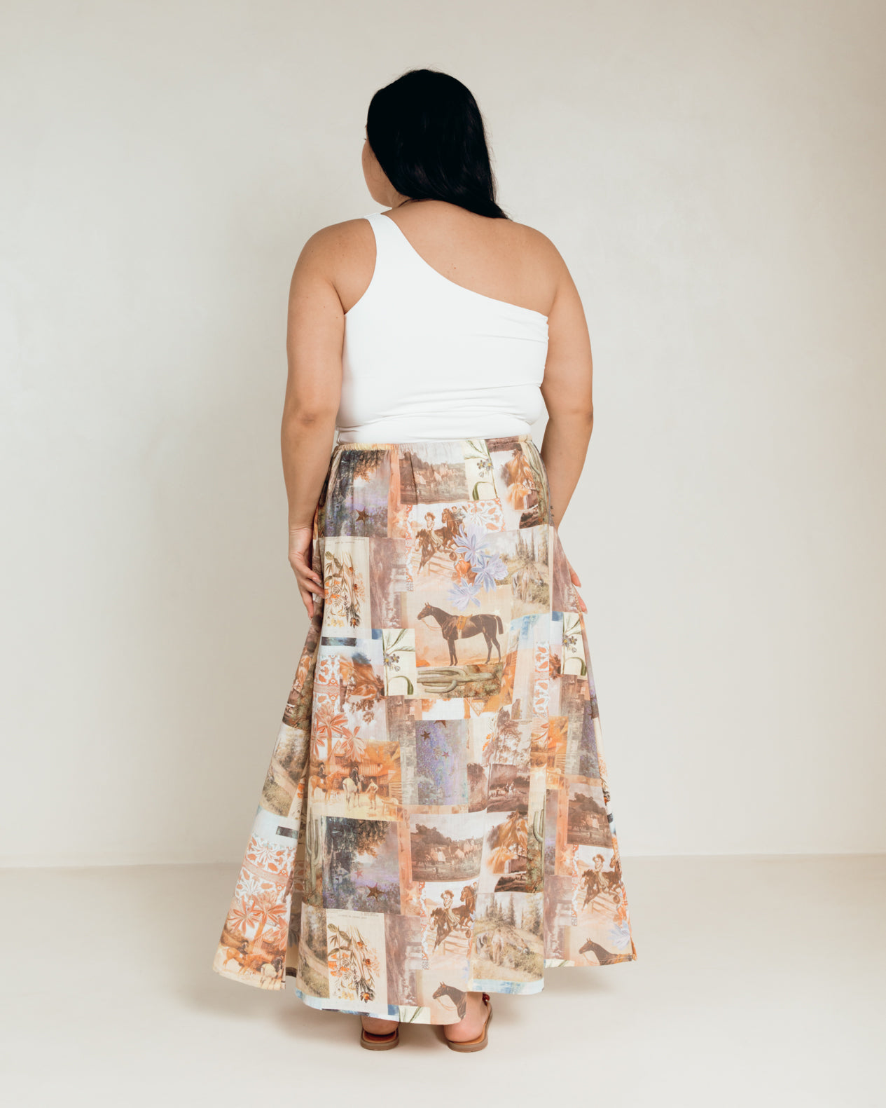 Butter One Shoulder Top in White - Basics in Extended Size Range AU 6-26 - The Lullaby Club