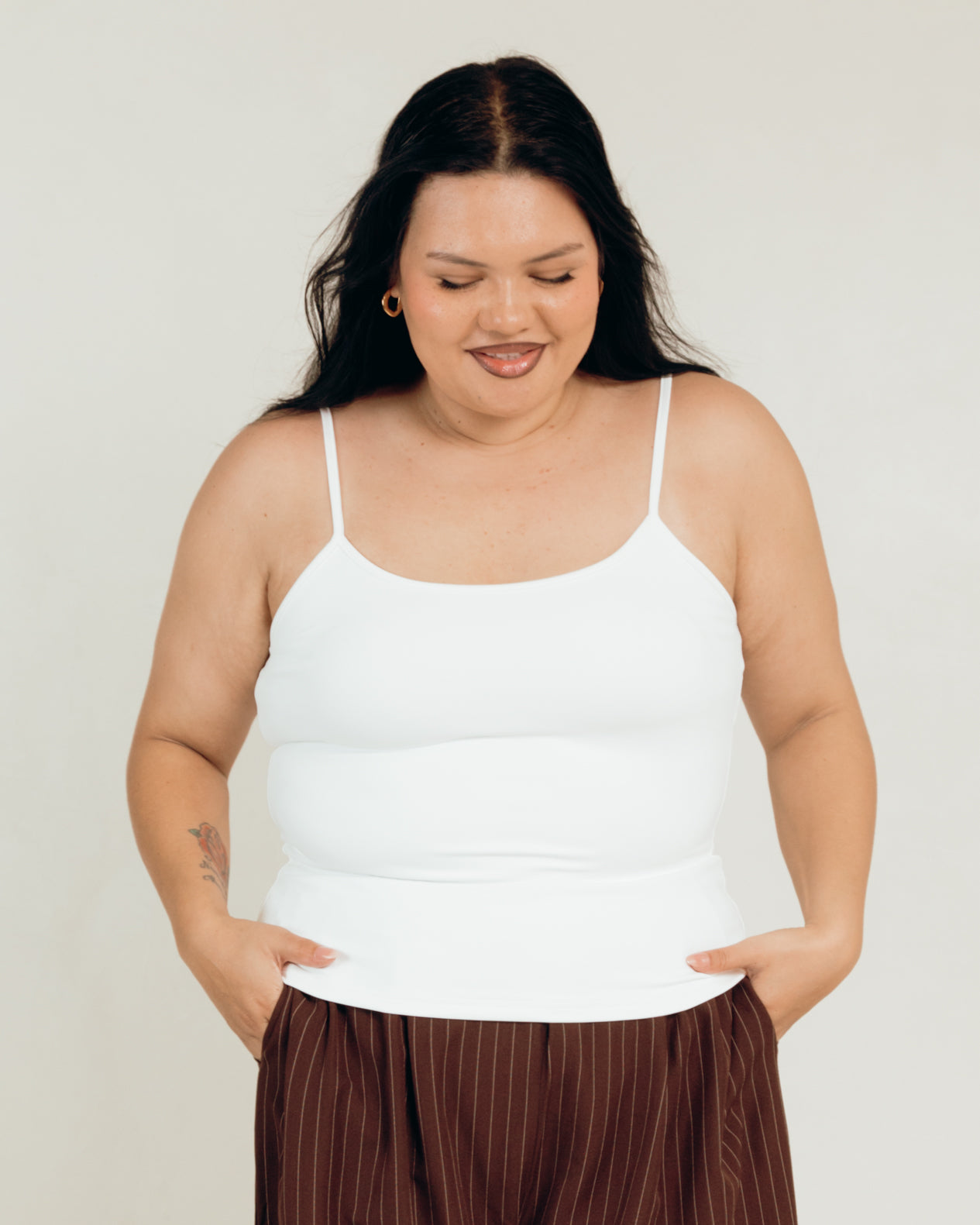 Butter Tank in White - Stretchy & Comfortable Basics - The Lullaby Club