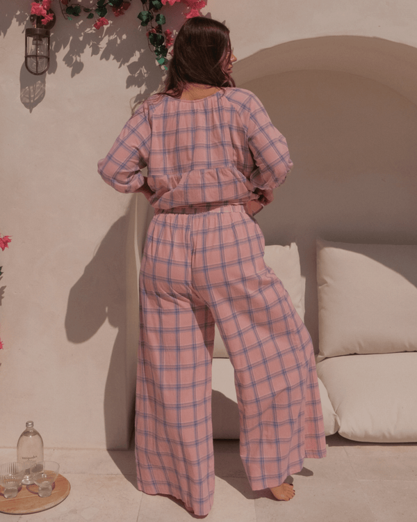 Posey Pants | Pink & Blue Gingham