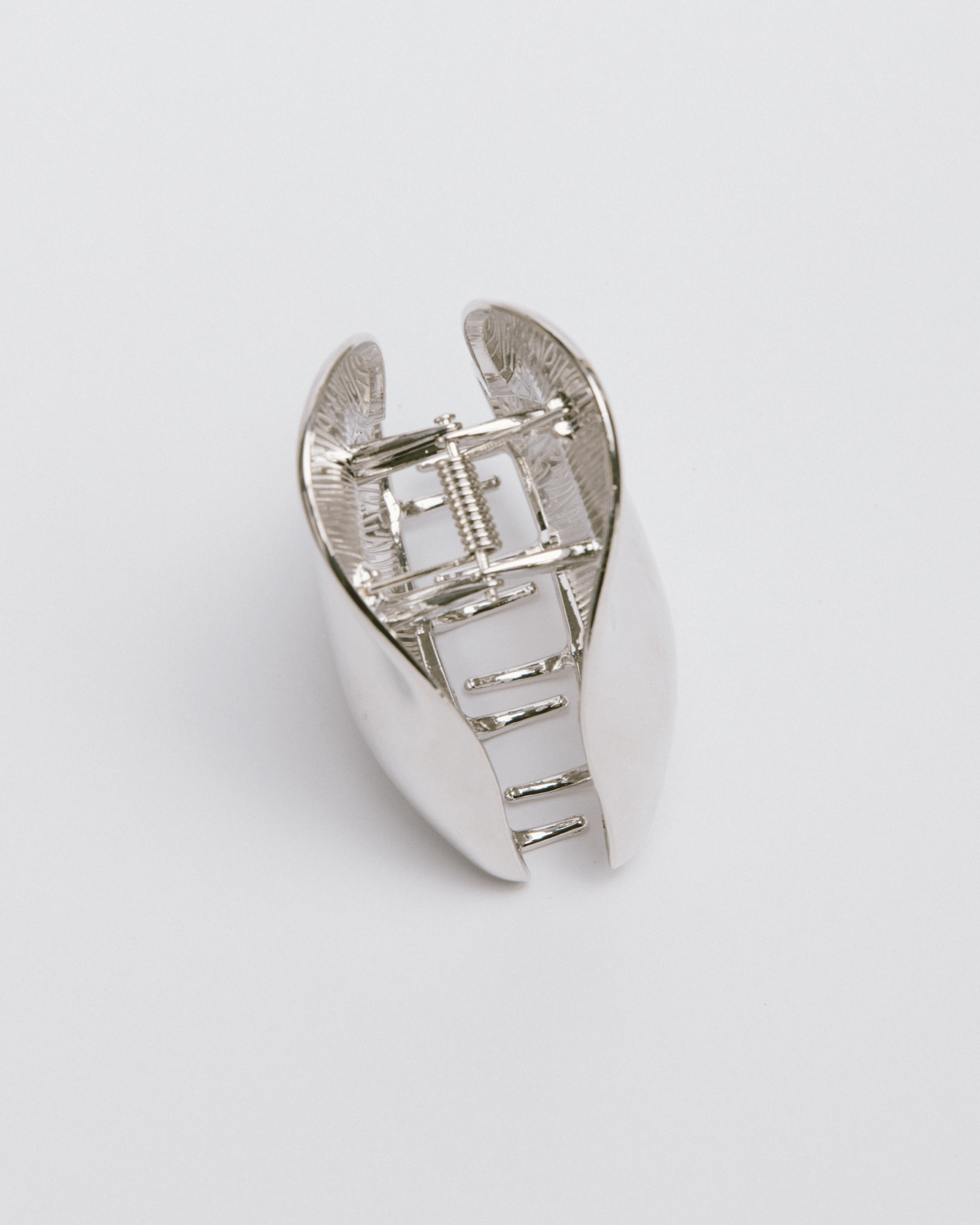 Silver metal alloy hair clip