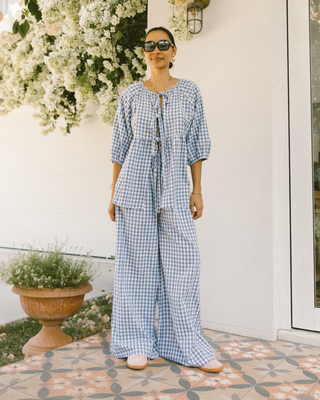 Posey Pants | Blue Gingham