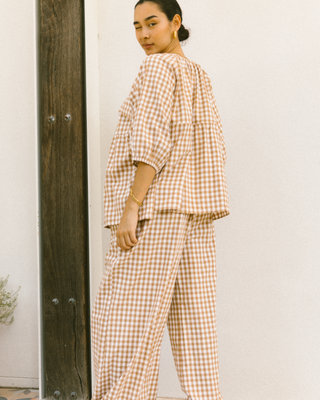 Posey Pants | Caramel Gingham