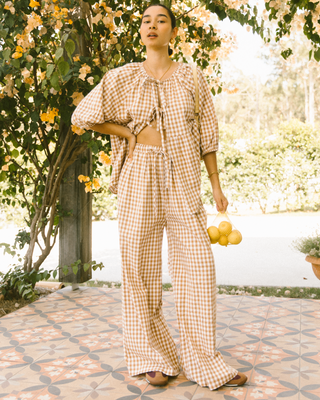 Posey Pants | Caramel Gingham