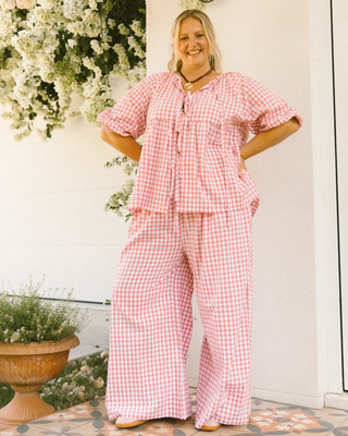 Posey Pants | Pink Gingham