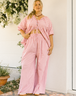 Posey Pants | Pink Gingham