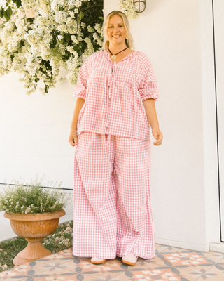 Posey Pants | Pink Gingham