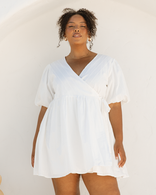 Scarlette Mini Wrap Dress | White