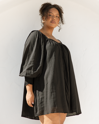 Iris Smock Dress | Black