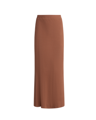 Marley Maxi Ribbed Skirt | Brown