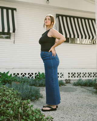 Lola Denim Maxi Skirt | Blue Denim