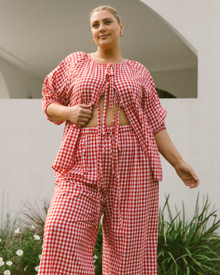 Florence Top | Red Gingham