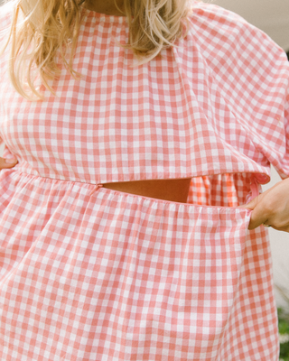 Florence Top | Pink Gingham