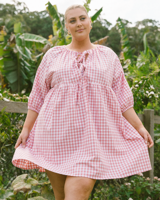 Florence Mini Dress | Pink Gingham