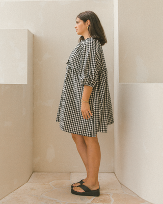 Florence Mini Dress | Black Gingham