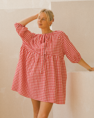 Florence Mini Dress | Red Gingham | PRE ORDER