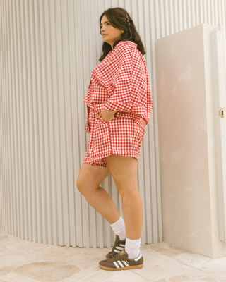 Women's Lounge Set | Red Gingham