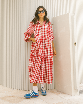 Maxi Avalon Smock Dress | Red Gingham | PRE-ORDER