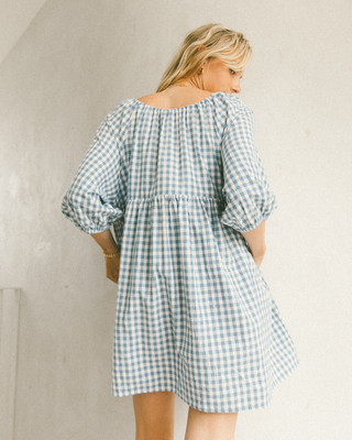 Florence Mini Dress | Blue Gingham