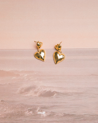 Heart Earrings | Gold