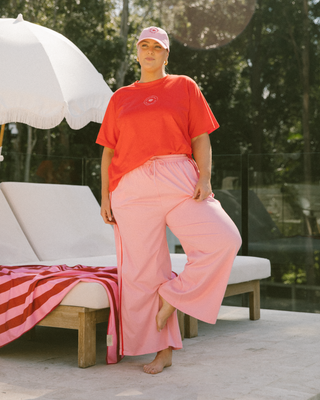 Essentials Pants | Pink & Red