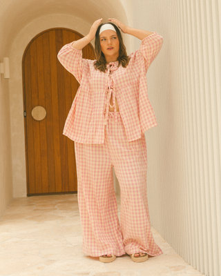 Posey Pants | Pink/Yellow Gingham