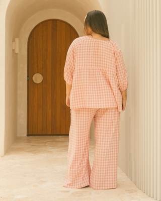 Posey Pants | Pink/Yellow Gingham