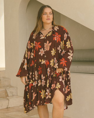 Avalon Smock Dress | Chocolate Flowers