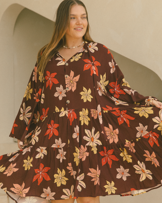 Avalon Smock Dress | Chocolate Flowers