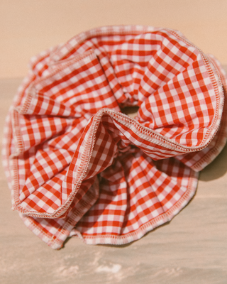 Gingham Charm Scrunchies