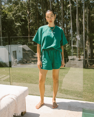 Essentials Shorts | Emerald/White