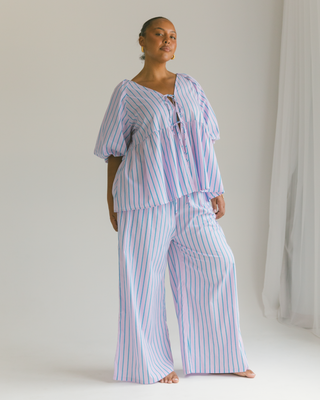 Posey Pants | Purple & Blue Stripe