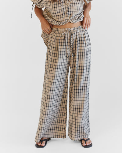 Posey Pants | Neutral Gingham