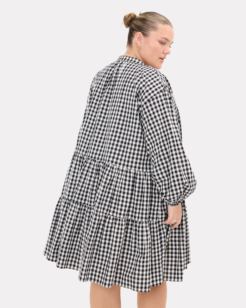 Avalon Smock Dress in Black Gingham - Breastfeeding Friendly - The Lullaby Club