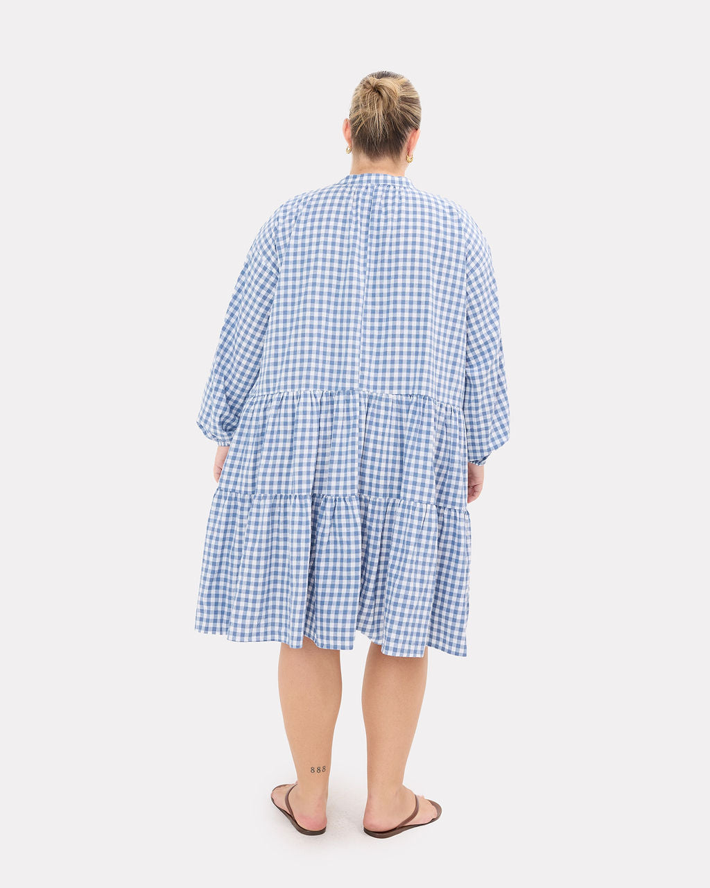 Avalon Smock Dress in Blue Gingham - Size Inclusive AU 6-26 - The Lullaby CLub
