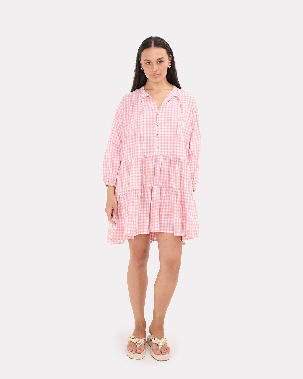 Avalon Smock Dress in Candy Gingham - Size Inclusive AU 6-26 - The Lullaby Club