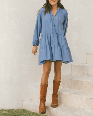 Avalon Smock Dress | Blue