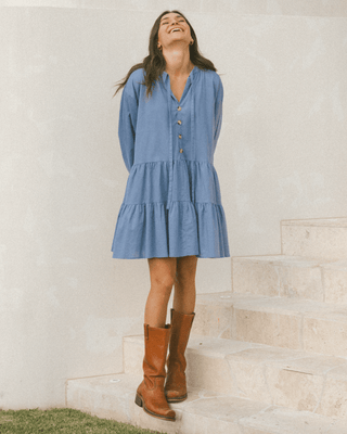 Avalon Smock Dress | Blue