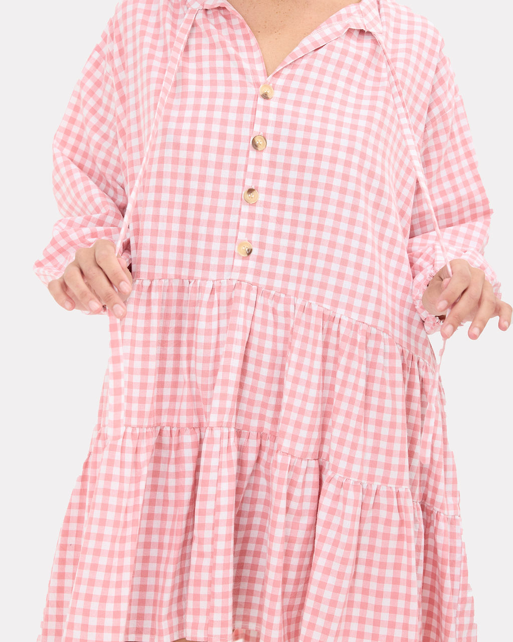 Avalon Smock Dress in Candy Gingham - Breastfeeding Buttons - The Lullaby Club