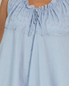 Bonnie Mini Dress in Blue - Breastfeeding and Bump Friendly Fashion - The Lullaby Club