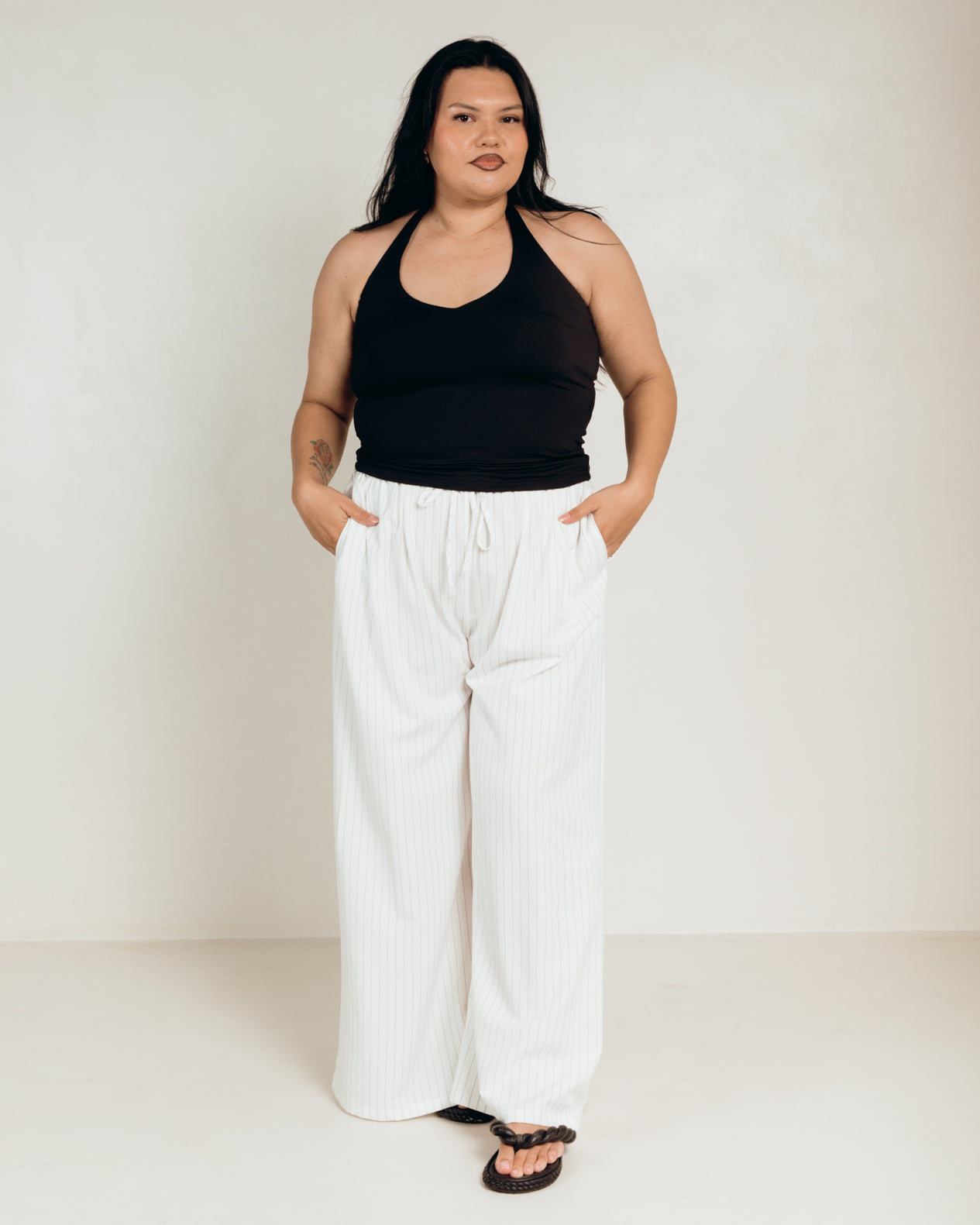 Butter Halter in Black - Size Inclusive Maternity Wear - The Lullaby Club