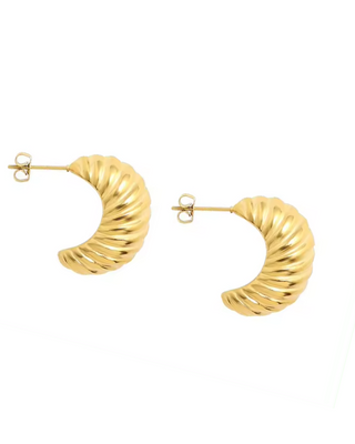 Croissant Earrings | Gold