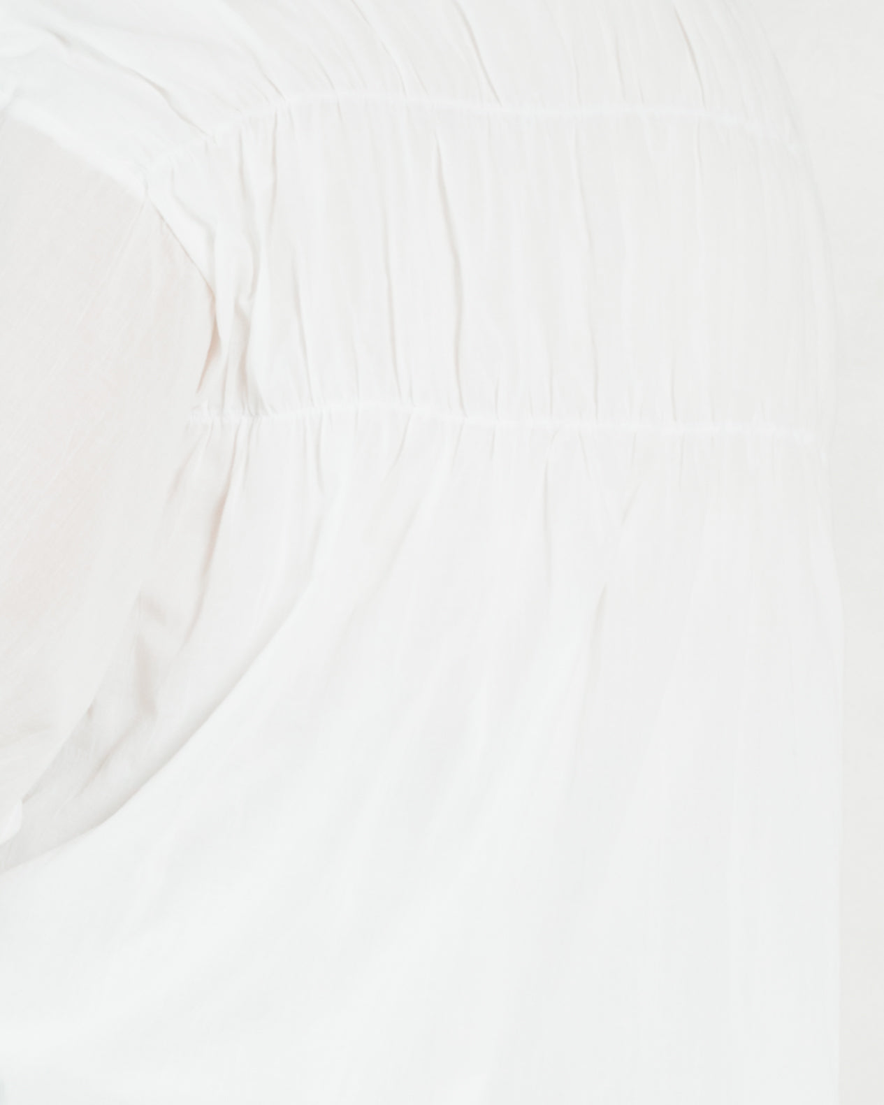Daisy Smock Top in White - 100% Cotton Long Sleeve Top - The Lullaby Club