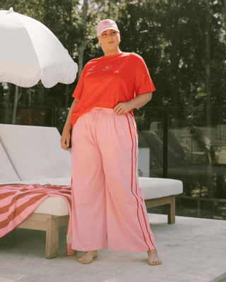 Essentials Pants | Pink & Red