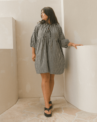 Florence Mini Dress | Black Gingham