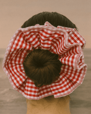 Gingham Charm Scrunchies