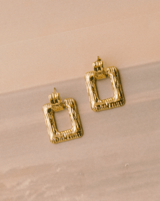 Golden Frame Earrings