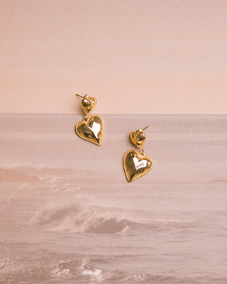 Heart Earrings | Gold