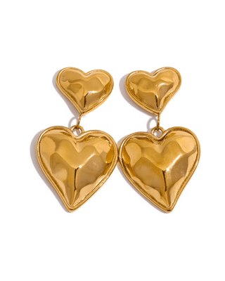 Heart Earrings | Gold