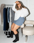 Honey Shorts in Navy Gingham - Functional Pockets - The Lullaby Club