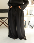Isla Pants in Black - Adjustable Waistband - The Lullaby Club